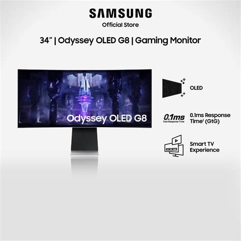 Samsung 34 Odyssey Oled G8 175hz 0 1ms Ultra Wqhd Curved Gaming Monitor Ls34bg850sexxs