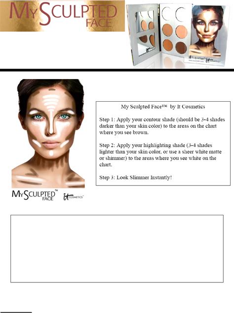 My Sculpted Face Instruction Guide Sculpting Face Skin Color