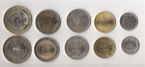 Current colombian coins : coins