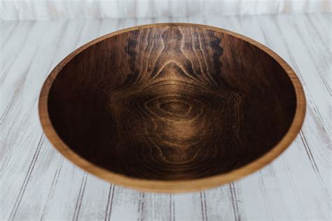 Inch Beech Bowl With Dark Walnut And Bee S Oil Finish Holland Bowl