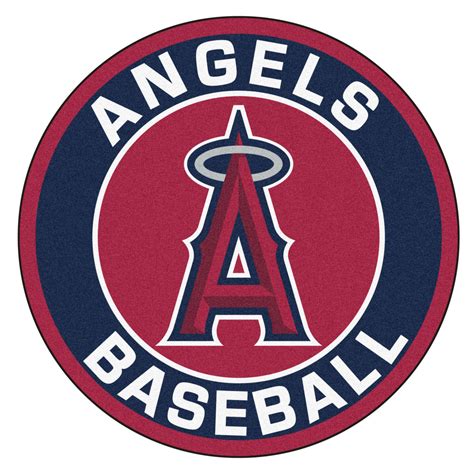 mlb los angeles angels rounded  skid mat area rug los angeles