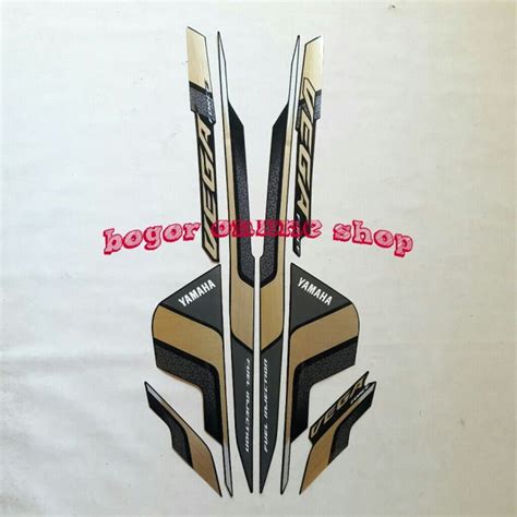 Stiker Striping Sticker Lis Motor Vega Force 2021 Full Hitam Standar