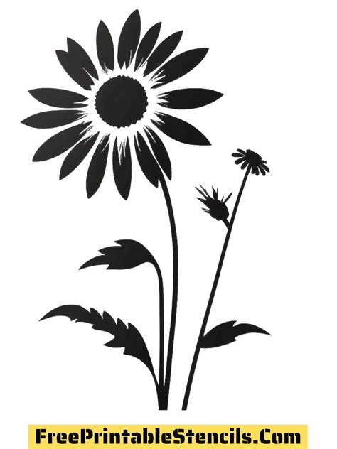 22 Free Printable Daisy Stencils And Silhouettes Free Printable Stencils