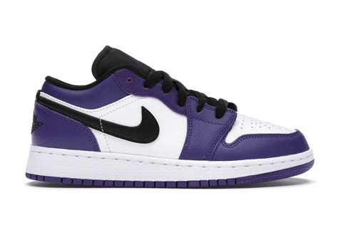 Jordan 1 Low Court Purple White (GS) - 553560-500