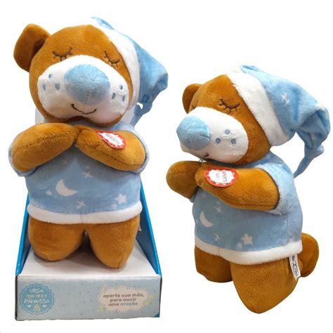 Ursinho Que Reza O Pai Nosso - Bichinho De Pelucia Ursinho Que Ora Reza O Pai Nosso Azul UNIK | Shopee ...