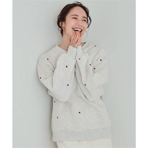 キューティーブロンド Cutie Blonde 洗える刺繍アソート裏起毛スウェットSHOO WARM ライトグレー 211