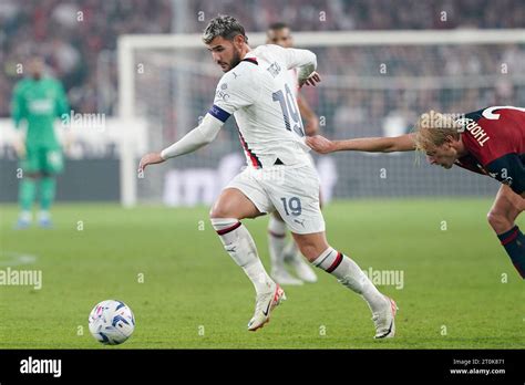 Genoa Italy Th Oct Theo Hernandez Of Ac Milan And Morten