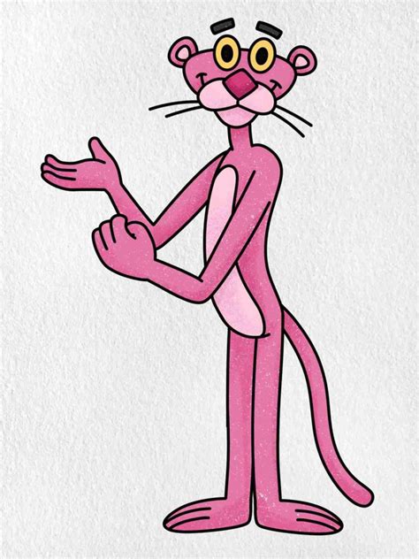 Draw the Pink Panther - HelloArtsy