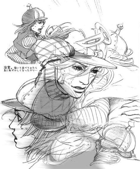 Diego Hot Pants DinoPants JJBA Эскиз прически Эскиз