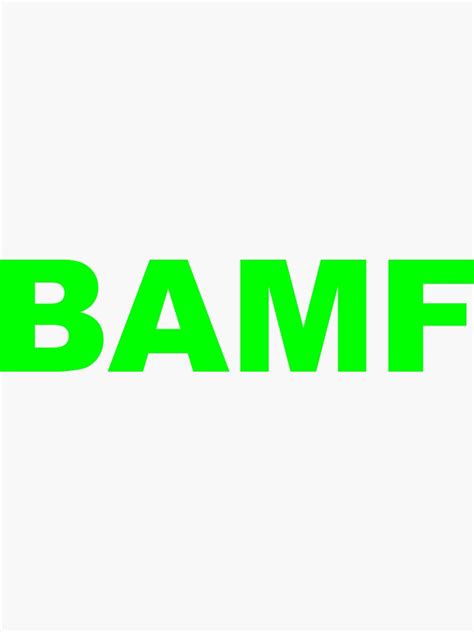 "BAMF" Sticker for Sale by vordeman | Redbubble