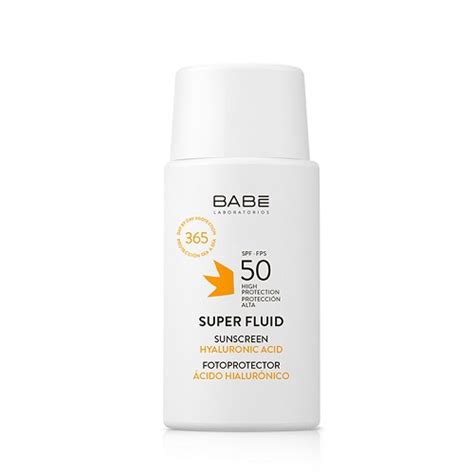 Kem chống nắng dưỡng ẩm BABE Super Fluid Sunscreen Hyaluronic Acid SPF 50