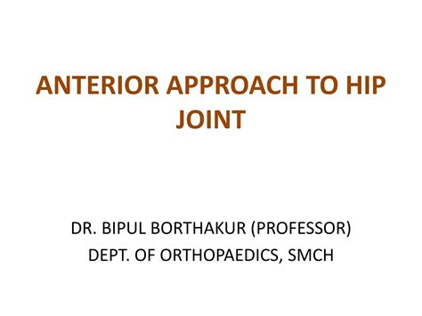 anterior approach  hip