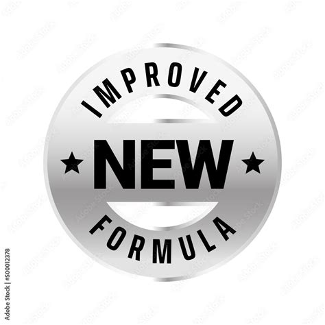 innovative  improved formula product label packaging vector icon