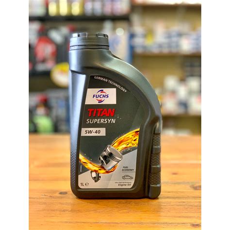 🔴โฉมใหม่!! น้ำมันเครื่องเบนซิน Fuchs Titan 5w40ขนาด 4ลิตร Fully ...