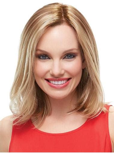 Perruques Lace Lisse Blonde Cheveux Synth Tique Sans Frange