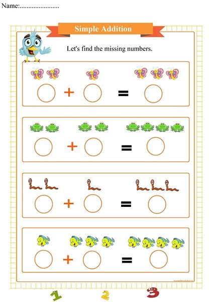 simple addition worksheets   printables worksheets library