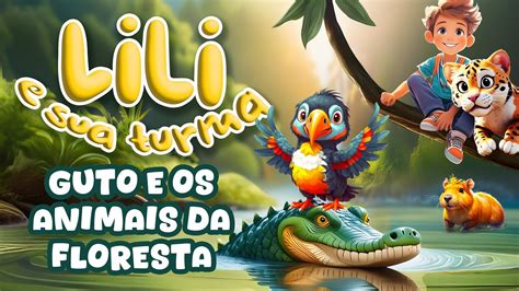 Desenho animado História infantil Guto e os animais da floresta