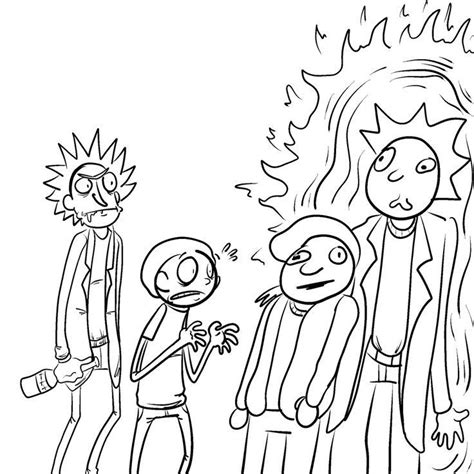 Раскраска рик и морти скачать и распечатать бесплатно