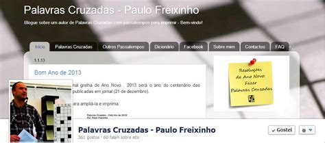 Palavras Cruzadas Paulo Freixinho Faz Me Um Gosto