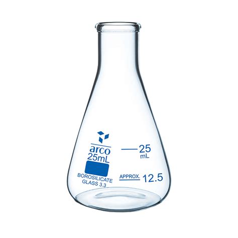 Flask Erlenmeyer Conical Narrow Neck 25mL STS