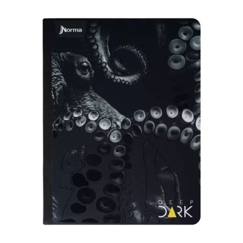 Cuaderno Cosido 50 Hojas Cuadriculado Deep Dark Pulpo Tienda Norma