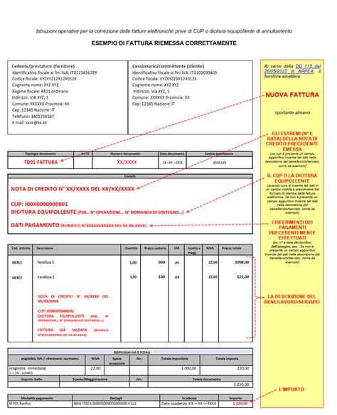 Dd Arpea Esempio Fattura Riemessa Gal Laghi E Monti Del Verbano