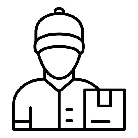 Courier Delivery Icon Style 12866478 Vector Art at Vecteezy