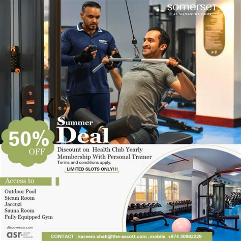 Health Club Membership With Personal Trainer at 50% off Price