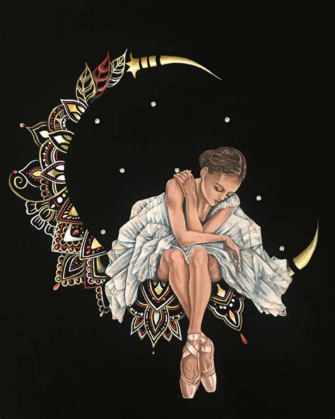 Ballerina sulla luna | Ballerina, Dipinti, Ballerine