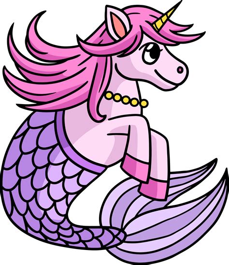 Mermaid Unicorn Cartoon Colored Clipart 8944093 Vector Art at Vecteezy