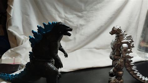 Godzilla Vs Mecha Godzilla Stop Motion Youtube