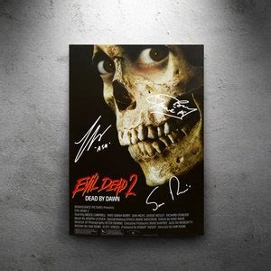 Evil Dead 2 Cast Pre Signed Photo Print Poster - 12x8 Inches (30cm X
