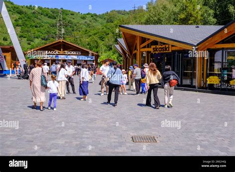 Kazakhstan Almaty Ticket Office For Shymbulak Funicular Gondola To