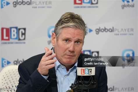 Labour Party Leader Sir Keir Starmer Is Interviewed For Lbc During A