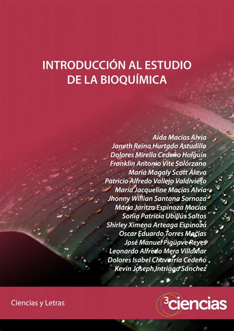 Introducci N Al Estudio De La Bioqu Mica By Editorial Cient Fica