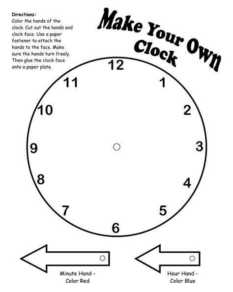 Clock Printable Worksheets