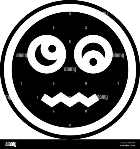 Dizzy Face Emoji Black And White Stock Photos And Images Alamy