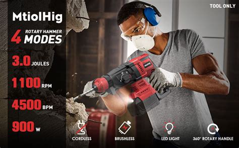 mtiolhig cordless rotary hammer drill compatible  milwaukee