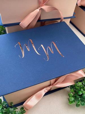 Convite Caixa Padrinhos Azul Marinho Nude Elo