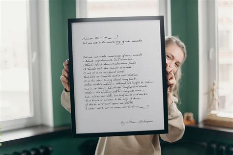 Soneto 116 Shakespeare Printable Calligraphy Print William Shakespeare