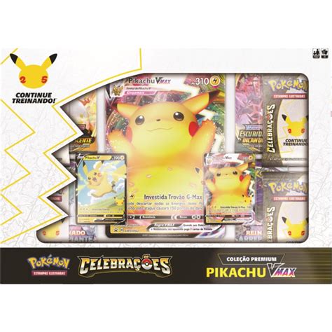 Box Pikachu Vmax Celebrações 25 Anos Pokémon Tcg Shopee Brasil