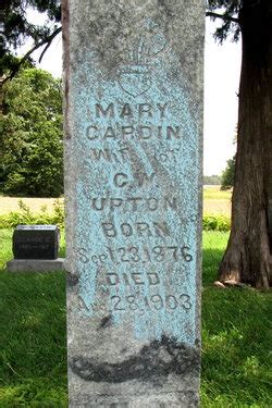 Mary Cardin Upton M Morial Find A Grave