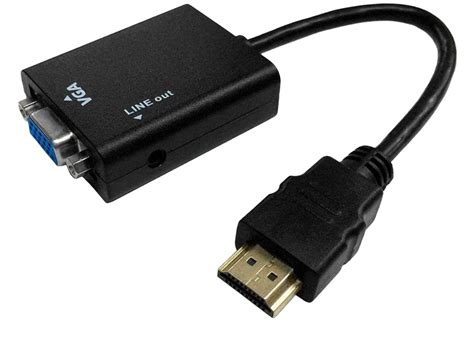 Cabo Adaptador Conversor HDMI para VGA Saída P2 de áudio