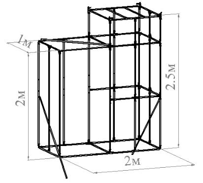 Летний душ каркас из металла чертежи