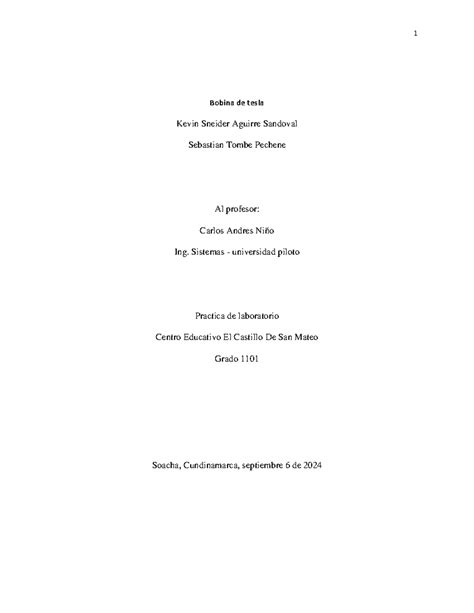 Experimento de bobina tesla - Bobina de tesla Kevin Sneider Aguirre