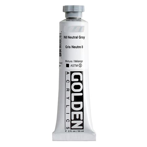 Heavy Body Acrylic Color N8 Neutral Gray Golden Artist Colors