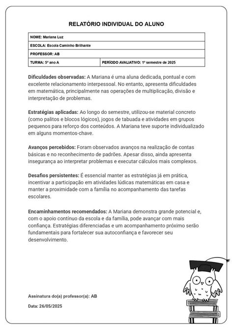 Relatório De Alunos Com Baixo Rendimento 5 Ano - Relatório de alunos com baixo rendimento: como criar e modelos prontos ...