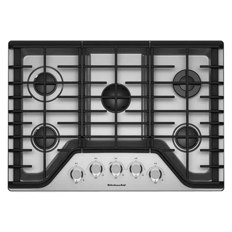 KitchenAid 36 in. Gas Cooktop in Stainless Steel with 5 Burners ...