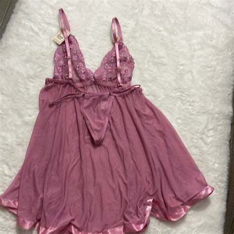 Intimates Sleepwear Nwt Matching Panty Womens Pink Dress And Bikini Size M Poshmark