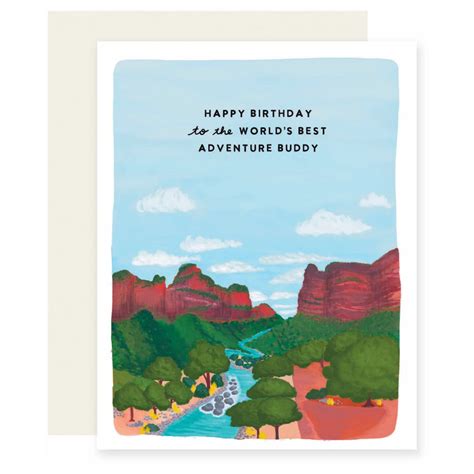 Adventure Buddy Birthday Card Slightly Stationery Outer Layer